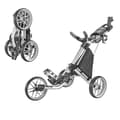 Miniatyrbild 1 av 2: Caddytek Golf Cart - CaddyLite EZ Version 8 Silver - Caddylite EZ V8 hopfällbar 3-hjuls golfvagn