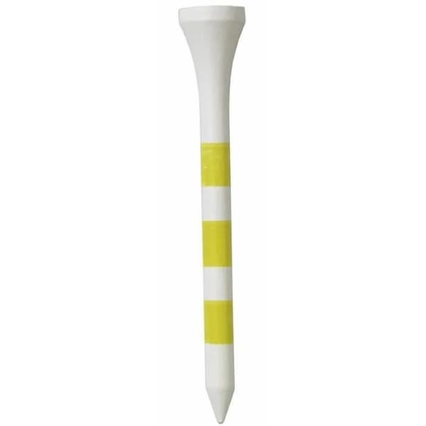 Set med 20 Longridge True Hite golf-t-shirts i trä - gul/vit - 69 mm
