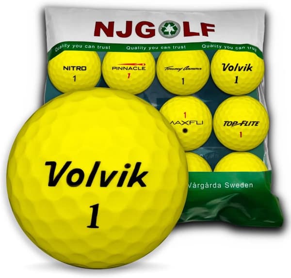 Blandade golfbollar (Gula) 48st - Klass A