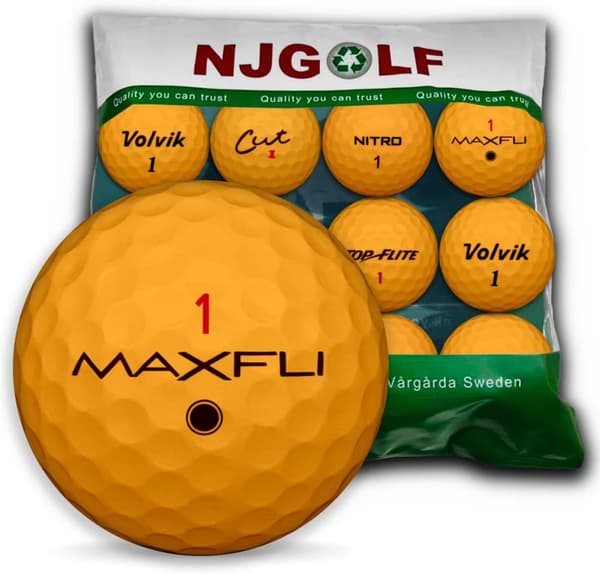 Blandade golfbollar (Orange) 48st - Klass B