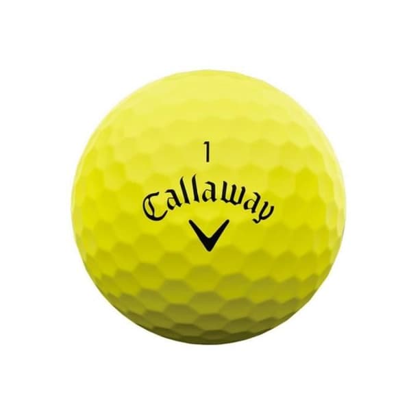 Kartong med 12 Callaway Supersoft Golfbollar Gul Ny