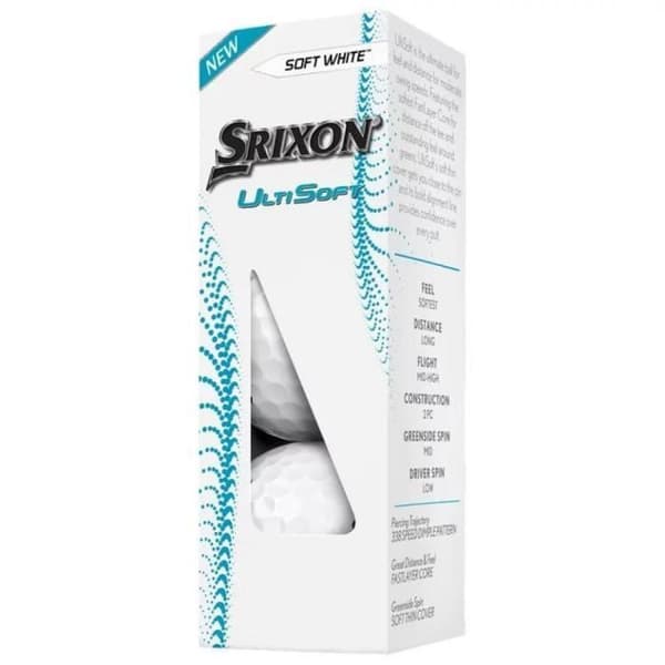 Golfbollar - Srixon - Ultisoft - 12 stycken - Vita - Optimal mjukhet och känsla
