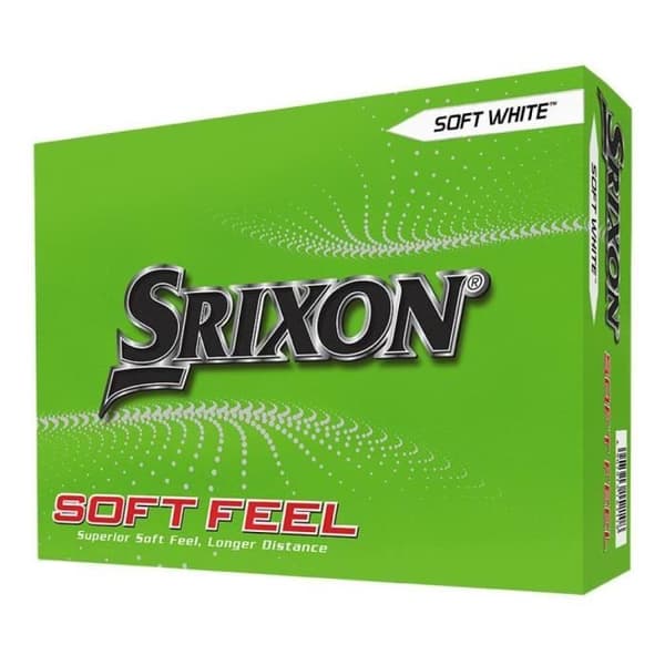 Kartong med 12 Srixon Soft Feel Golfbollar Vit Nyhet