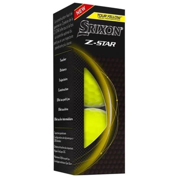 Låda med 12 stycken Srixon Z-Star Golfbollar Gula