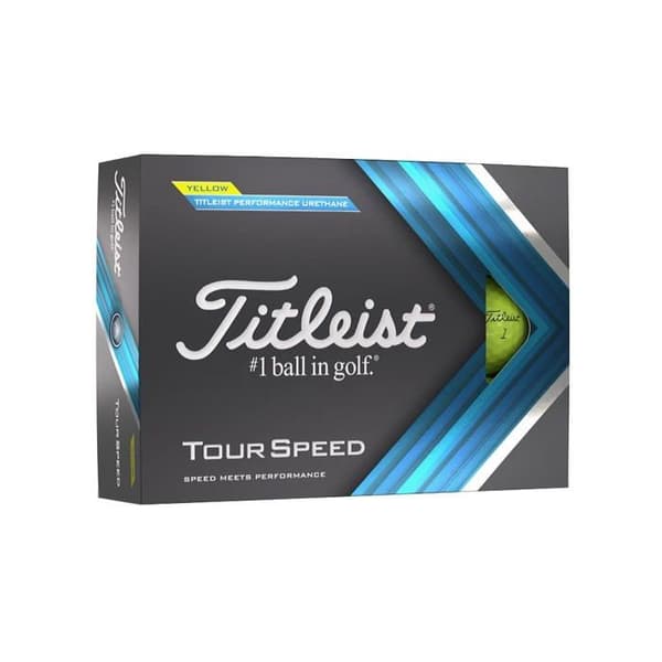 Titleist golfboll - T4152S - Tour Speed Unisex golfboll, gul, en storlek