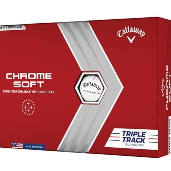 Golfbollar - Callaway - Chrome Soft Triple Track - Vit - Unisex - Maximal avstånd