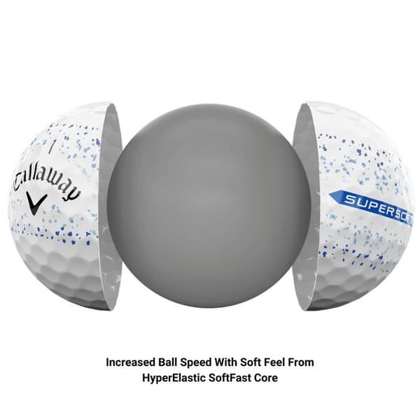 Callaway golfboll - 642836012 - Golf BL CG SUPERSFT 23 BLU Splatter 12B PK