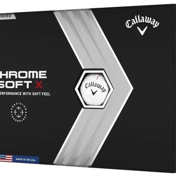 Golfbollar - Callaway - Chrome Soft X - Vit - Blandat - 12 enheter