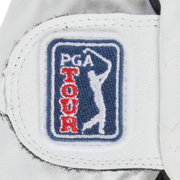 PGA Tour Golf Mens Logo Synthetic Embroidered Left Hand Golf Glove