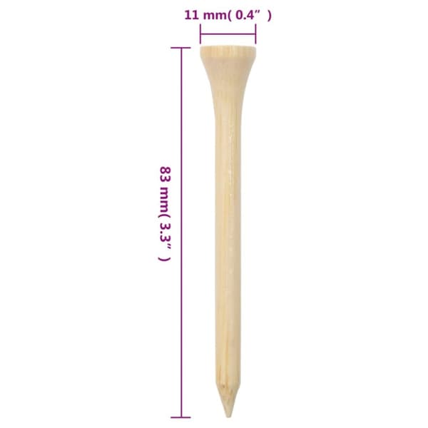 vidaXL Golf tiit 1000 kpl 83 mm bambu -  Golf Tiit