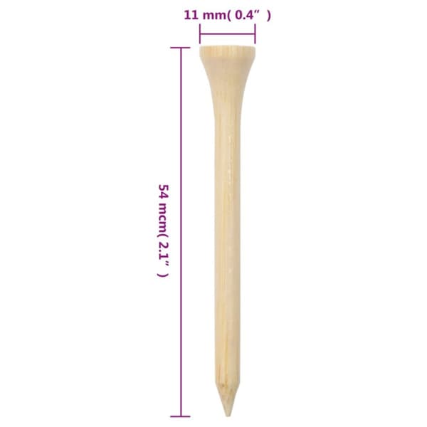vidaXL golf-tees 1000 stk. 54 mm bambus -  Golftees