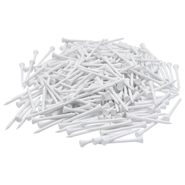 The Living Store golf-tees 1000 stk. 83 mm bambus hvid -  Golftees