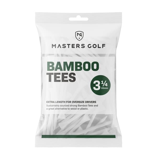 Masters Bamboo Golf Tees (Pack of 15) White 83mm