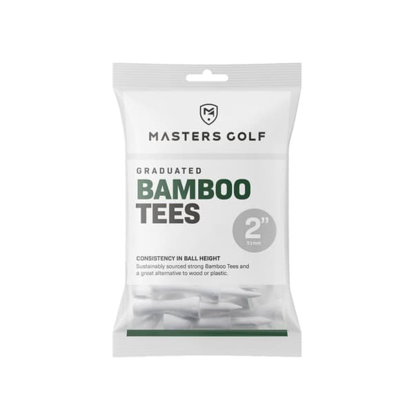 Masters Bamboo Graduated Golf Tees (Pack of 20) White 51mm
