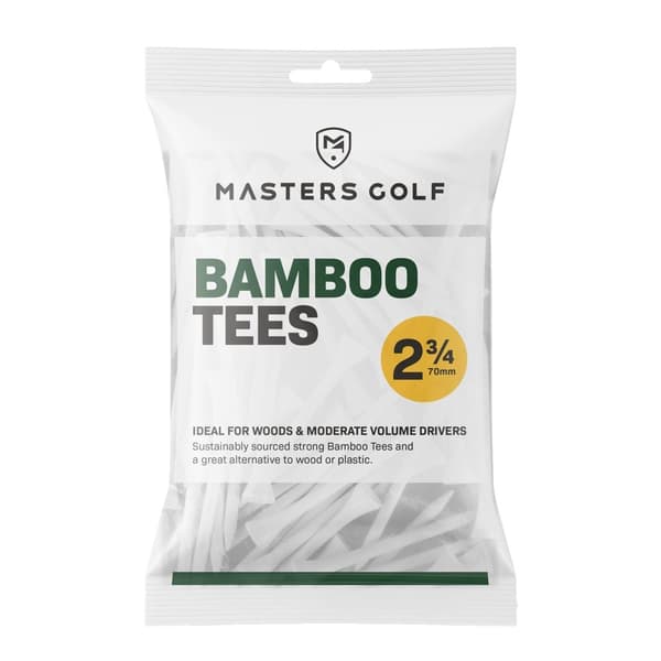 Masters Bamboo Golf Tees (Pack of 20) White 70mm