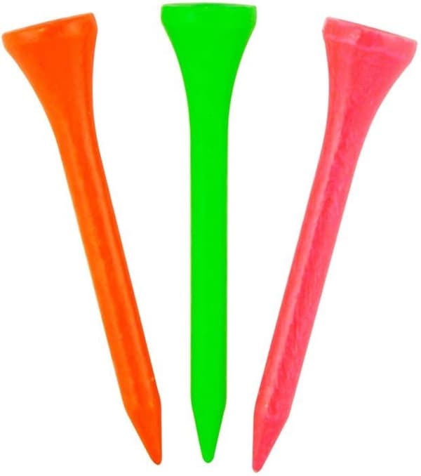 Pride Golf Tee - PG2185005 - 2-1/8" cm Deluxe Tee - Påse med 50, Citrus Mixed Colors, 50 Count