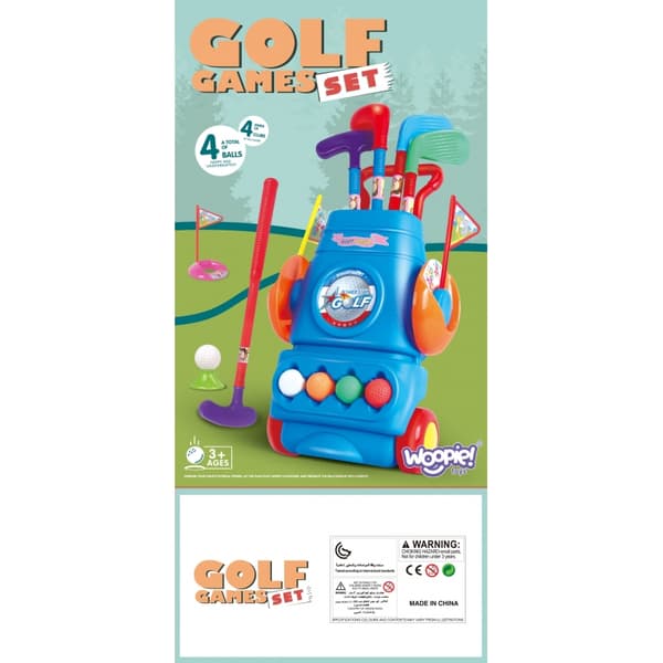 WOOPIE Golfsæt + Tilbehør Stativ på Hjul