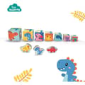 Miniatyrbild 2 av 6: Stapelbart klosstorn med dinosauriefigurer - Skicklighetsspel - SES CREATIVE - Stapelbart torn med 3 dinosauriefigurer.
