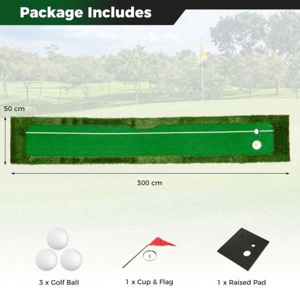 Golfmatta, 300x50 cm, Grön