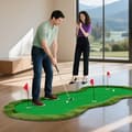 Miniatyrbillede 2 af 8: Golftræningsputtemåtte, 10x5 ft, Grøn