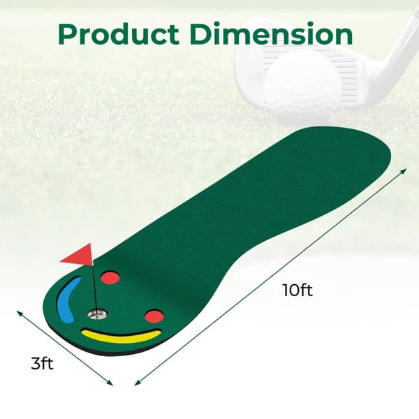 Golf putting green sæt, 9,8x3 ft, grøn