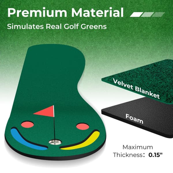 Golf putting green sæt, 9,8x3 ft, grøn
