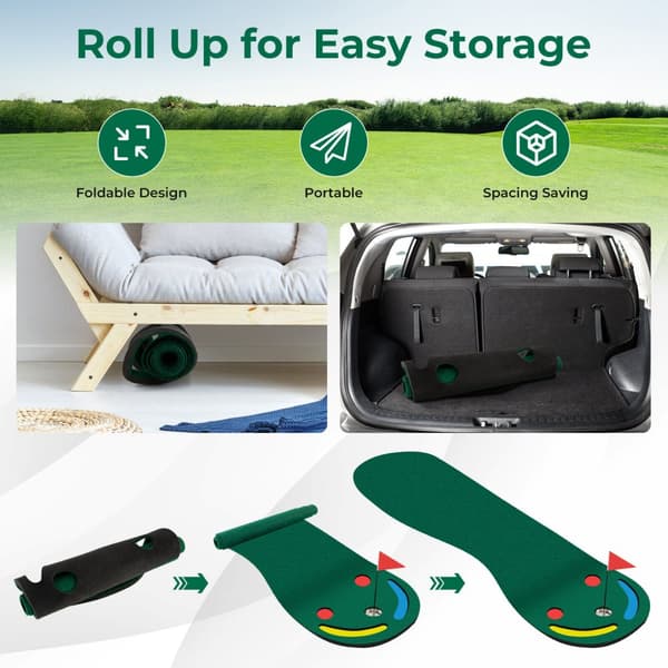 Golf putting green sæt, 9,8x3 ft, grøn