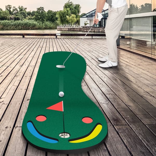 Golf putting green sæt, 9,8x3 ft, grøn