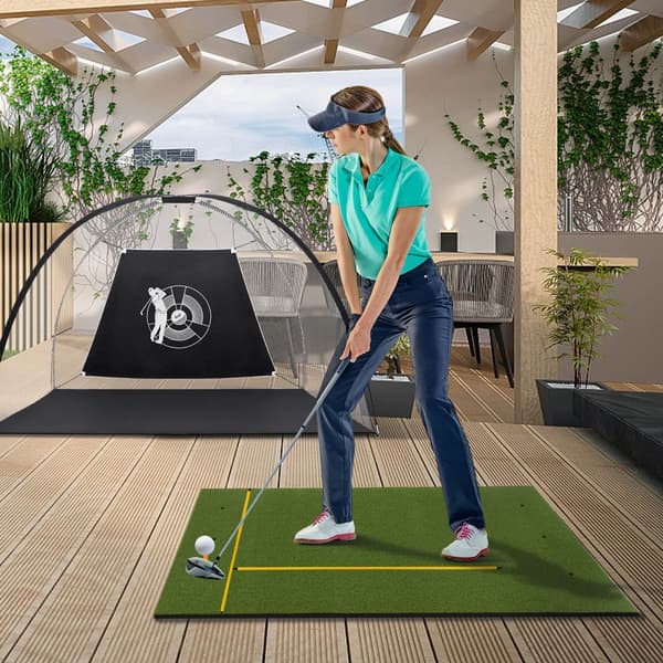 Golftræningsmåtte, 5x4 ft, Grøn
