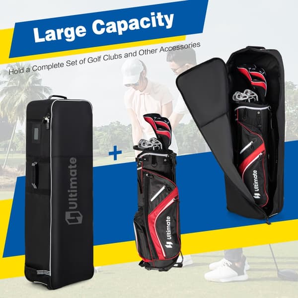 Golf rejsetaske, 15x10x49 tommer, sort