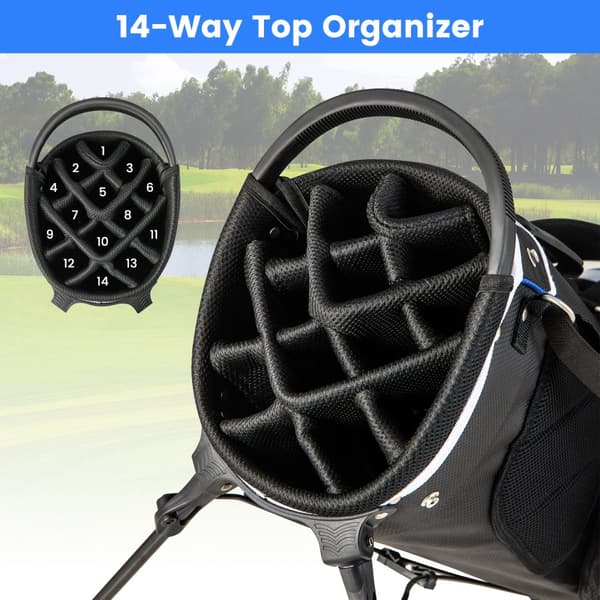 Golf Stand Bag, 11x8.5x33 tuumaa, Sininen