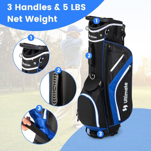 Golf Stand Bag, 11x8.5x33 tuumaa, Sininen
