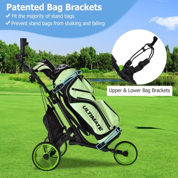 Golfvagn, 47,5x27,5x39-45 tum, Grön
