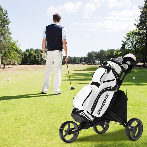 Golfvogn, 47,5x27,5x39-45 tommer, Grå