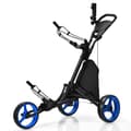 Miniatyrbillede 1 af 8: Golf Push Cart, 47,5x27,5x39-45 tommer, Blå