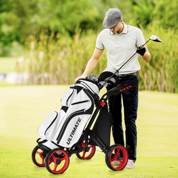 Golf Push Cart, 110x100x65 cm, Rød