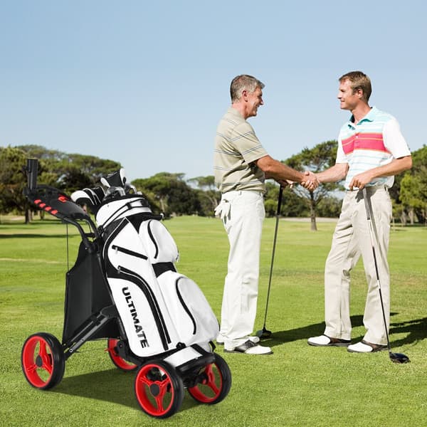 Golf Push Cart, 110x100x65 cm, Rød