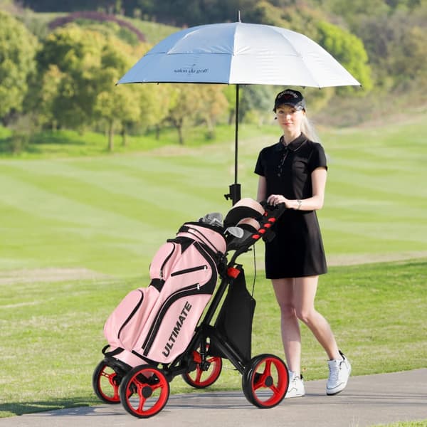 Golf Push Cart, 110x100x65 cm, Rød