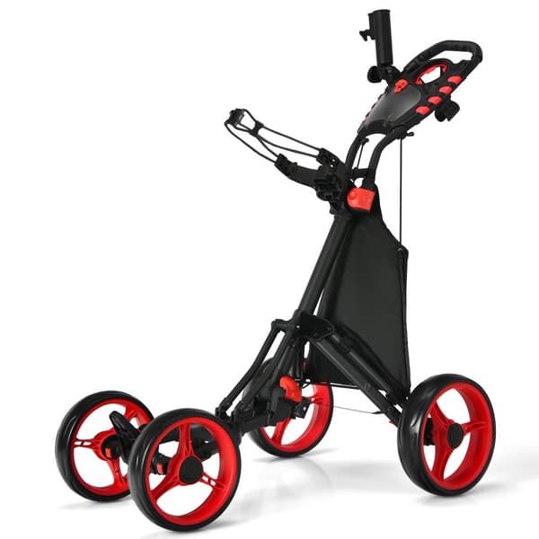 Golf Push Cart, 110x100x65 cm, Rød