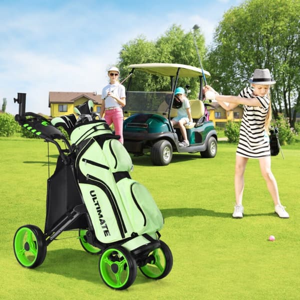 Golf Push Cart, 110x100x65 cm, Grøn