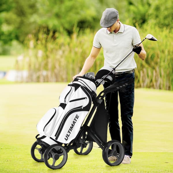 Golf Push Cart, 110,5x100,5x64,8 cm, Grå