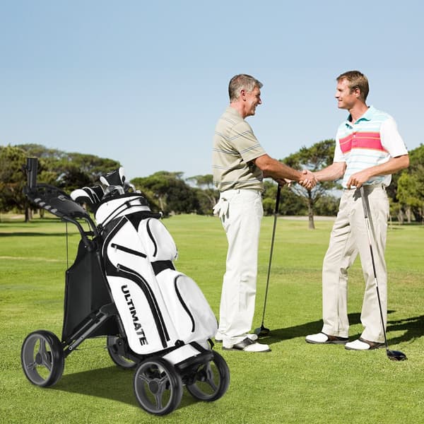 Golf Push Cart, 110,5x100,5x64,8 cm, Grå