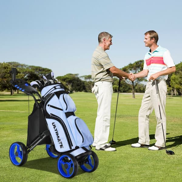 Golf Push Cart, 110,5x100,5x64,8 cm, Blå