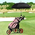 Miniatyrbild 7 av 8: Golfvagn med tre hjul, hopfällbar golfvagn med säte, poängtavla och justerbart handtag, 51''x 29.5'' x 39''-45.5'', röd