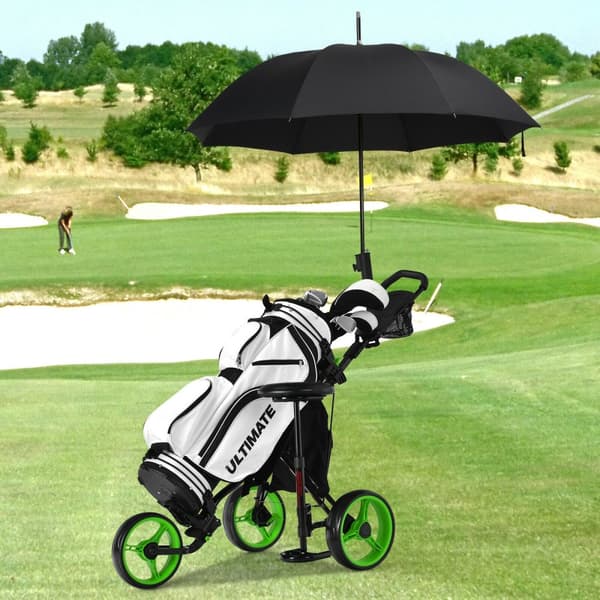 Golf Push Cart, 130x75x99-116 cm, Grøn