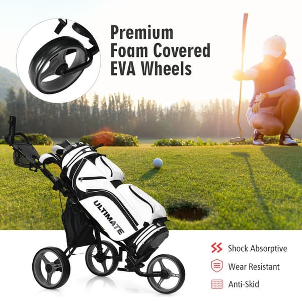 Golf Klapvogn, 51x29.5x39-45.5 tommer, Grå