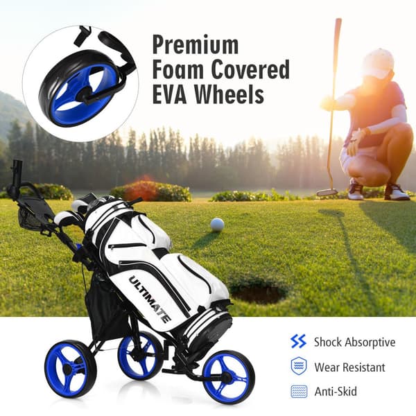 Golfvogn, 51x29.5x39-45.5 tommer, Blå