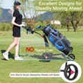 Miniatyrbillede 8 af 8: Golfvogn, Costway 3 Hjul Sammenklappelig, 134x60x116 cm, Sort
