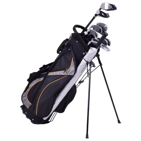 Golf Stand Bag, 9x8 in, Musta