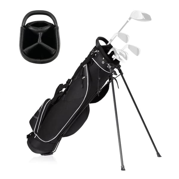 Golf Stand Bag, 9x8 in, Musta
